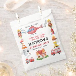 Sacolinha Firetrucks Boy 1st Birthday | Cute Little party