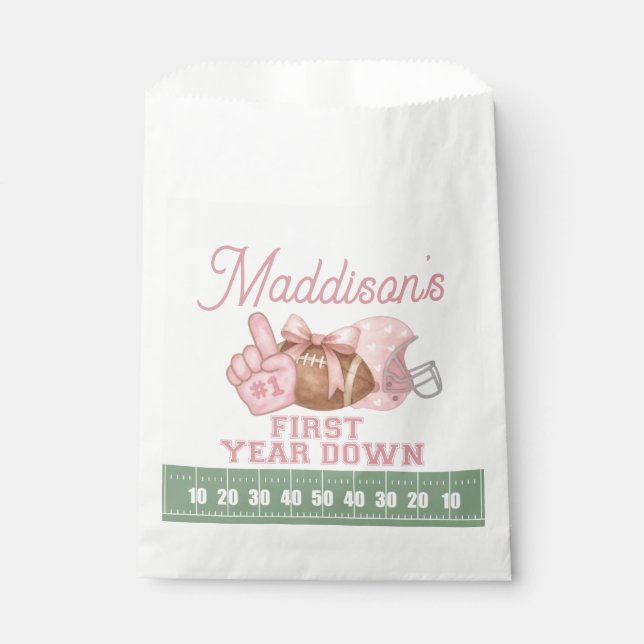 Sacolinha FIRST year down, Football Birthday, ONE  (Frente)