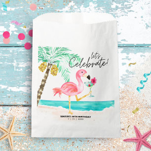 Sacolinha Flamingo Beach Party Tropical Birday