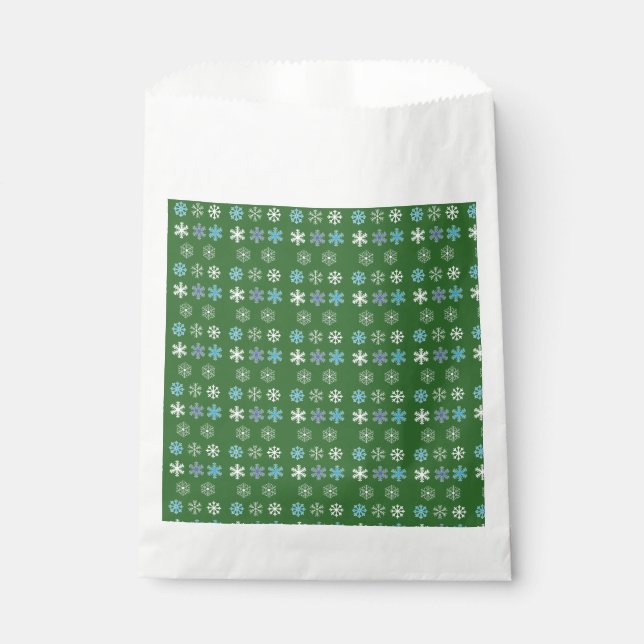 Sacolinha Floco de neve verde (Frente)