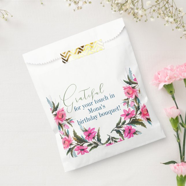 Sacolinha Flor rosa (Selado)