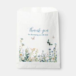 Sacolinha Flor silvestre azul e verde