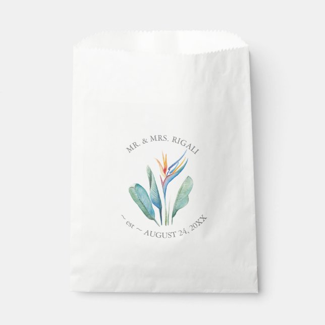 Sacolinha Flor Tropical Laranja (Frente)