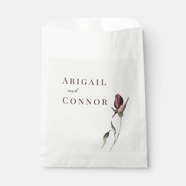 Sacolinha Florais Cremes Marsala Boho Rústico (Frente)