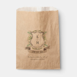 Sacolinha Floral Crest Watercolor Monograma Casamento