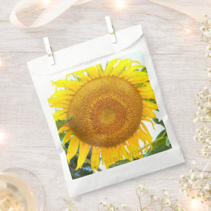 Sacolinha Floral de Girassol Amarelo Grande Obrigado