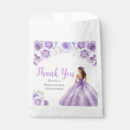 Sacolinha Floral Princess in Dusty Purple Dress Quinceanera