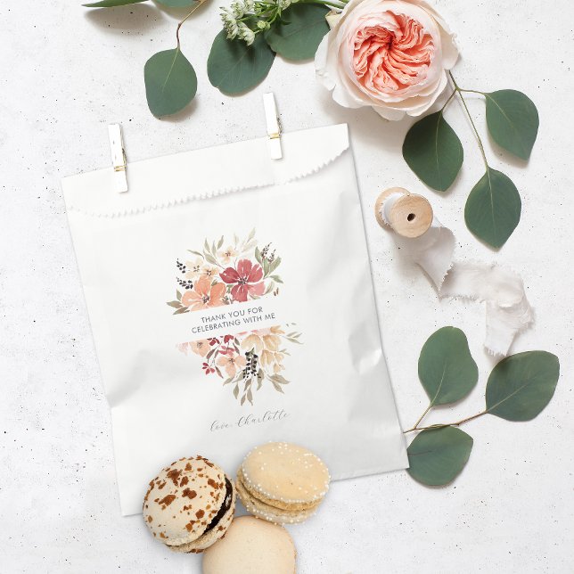 Sacolinha Floral Simples | Obrigado pelo Aniversário (Criador carregado)