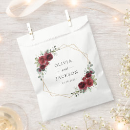 Sacolinha Flores Borgonhetas, Flores Vermelhas, Casamento Fl