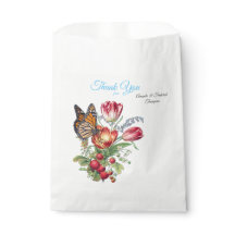 Flores de Aquarela com Borboletas Visitantes