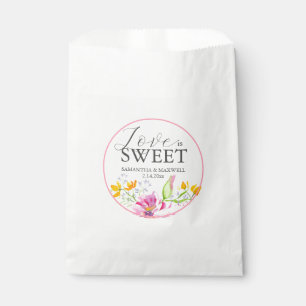 Sacolinha Flores De Aquarela De Bolsas De Casamento