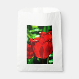 Sacolinha Flores de tulipa vermelhas