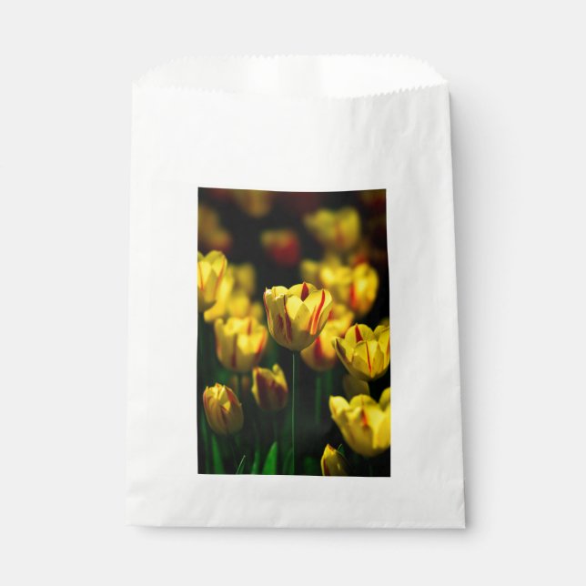 Sacolinha Flores de tulipas amarelas (Frente)