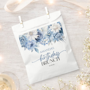 Sacolinha Flores Florais Dusty Blue Flowers Birthday BrunPar