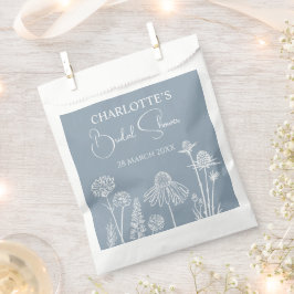 Sacolinha Flores Selvagens, Azuis, Desenhadas