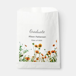 Sacolinha Flores silvestres amarelas alaranjadas modernas e 