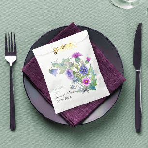 Sacolinha Flores silvestres Aquarela Obrigado casamento