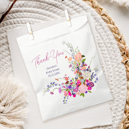 Sacolinha Flores silvestres modernas obrigado você chá de pa