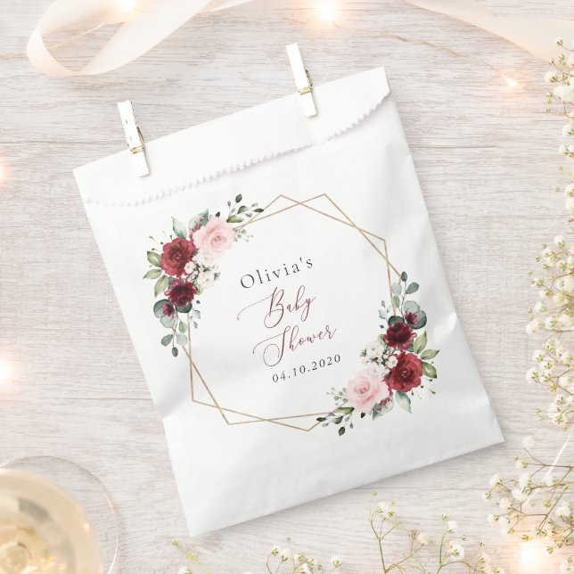 Sacolinha Flores Vermelhas Borgonhetas, Flores Rosa, Chá de  (Cortado)