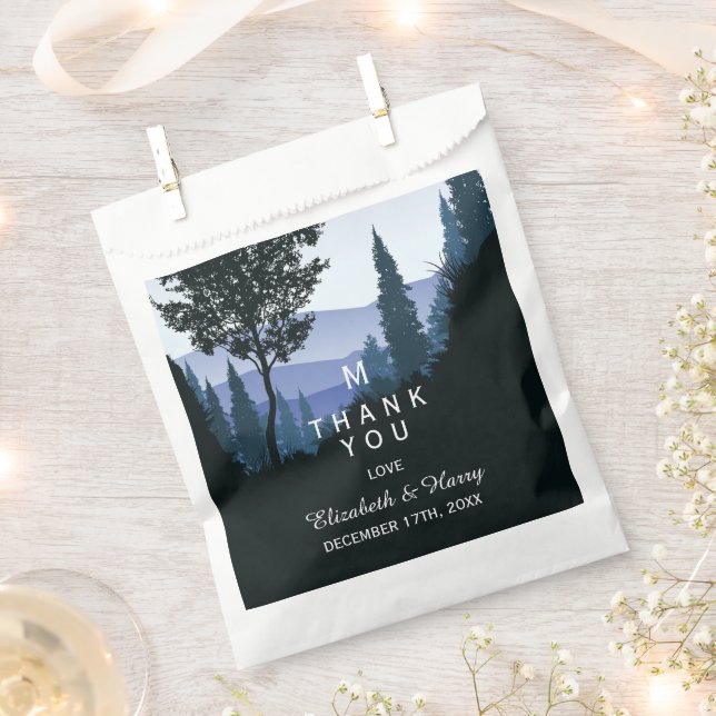 Sacolinha Floresta de Madeira Azul, Casamento Russo (Cortado)