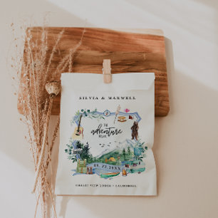 Sacolinha Floresta Rústica Montanha Crista de Casamento de