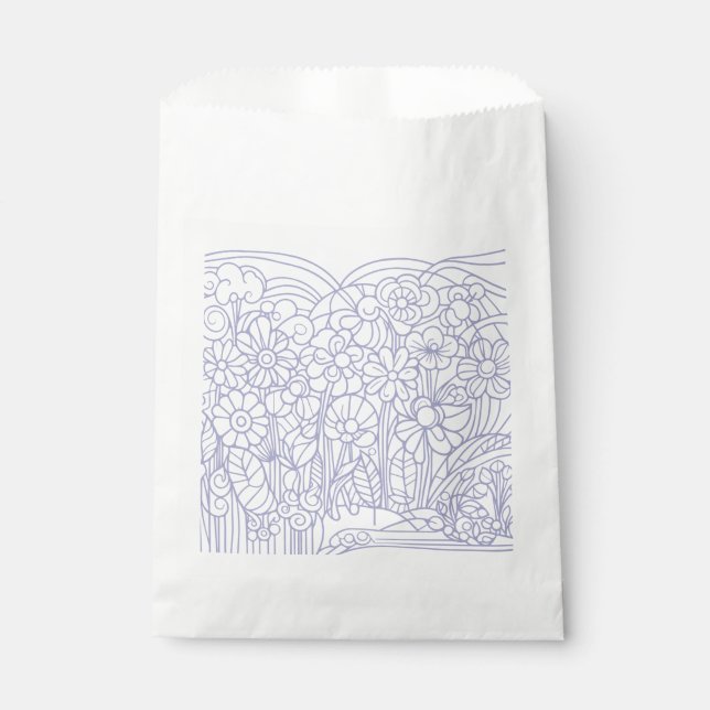 Sacolinha Flower Garden Blue (Frente)