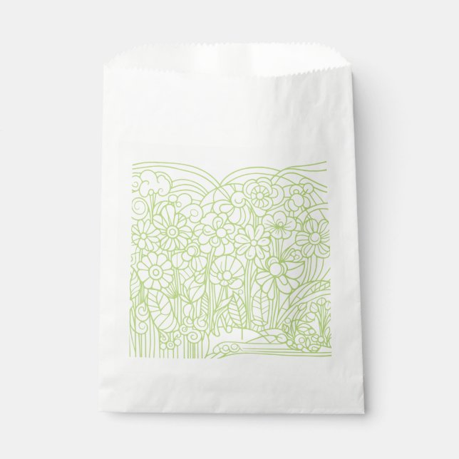 Sacolinha Flower Garden Green (Frente)