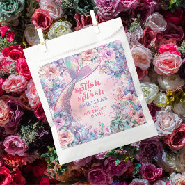 Sacolinha Flower Glitter Mermaid Tail 2nd Birthday