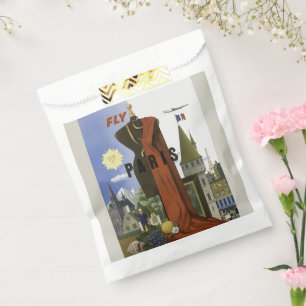 Sacolinha Fly Paris France Viagens vintage