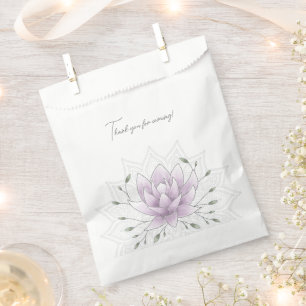 Sacolinha Folha Simples e Lotus Rosa com Casamento Mandala