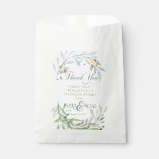 Sacolinha Folhagem de Aquarela Minimalista Obrigado