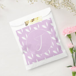 Sacolinha Folhas brancas iniciais personalizadas de silhueta