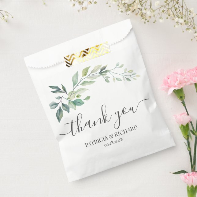 Sacolinha Folhas de Eucalipto Verde Água Modernas (Selado)