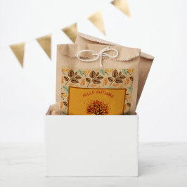 Sacolinha Folhas de outono Coloridas Personalizadas "Hello A