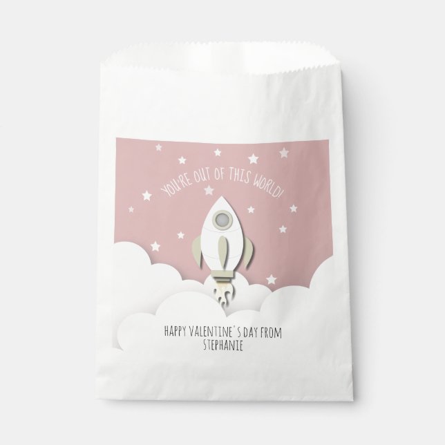 Sacolinha Fora Deste Namorados De Sala De Aula Rosa Do Espaç (Frente)