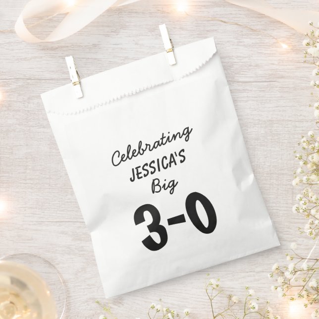 Sacolinha Fornecimentos de aniversário de 30 anos Personaliz (Cortado)