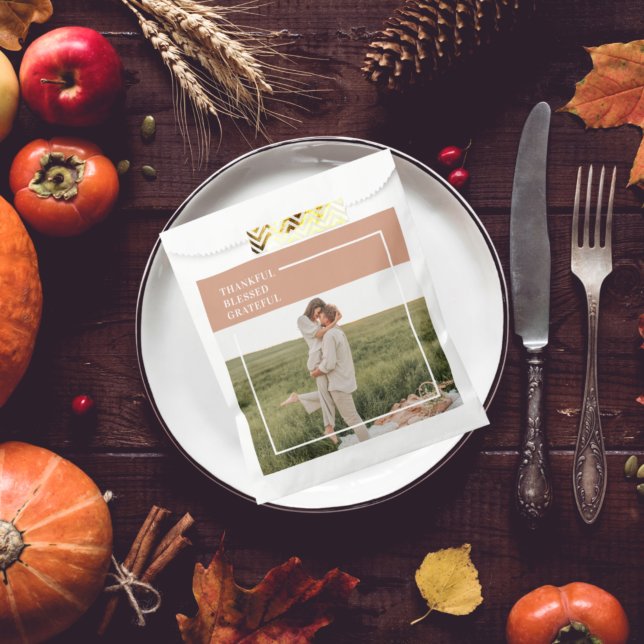 Sacolinha Foto da família moderna | Agradecido Grateful (Criador carregado)