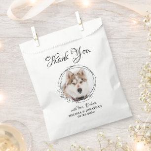 Sacolinha Foto De Pet Elegante Obrigado O Casamento De Dog T