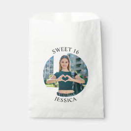 Sacolinha Foto do Círculo de Aniversário do Moderno Minimali