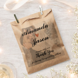 Sacolinha Foto do noivo, obrigado Festa de casamento