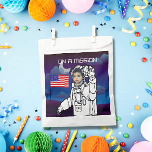 Sacolinha Foto personalizada da astronomia espacial astronau