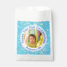 Sacolinha Foto Personalizável de Confetti de Aquarela Rosa