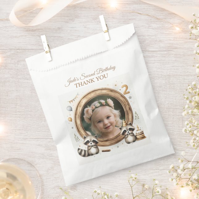 Sacolinha Foto Raccoon para Festas de aniversário para crian (Cortado)