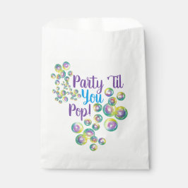 Sacolinha Frente até você soprar bolhas de Pop Iridescente