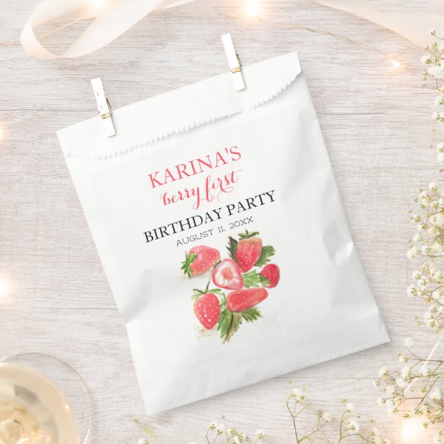 Sacolinha Fruta Strawberry primeiro aniversario Summer (Cortado)