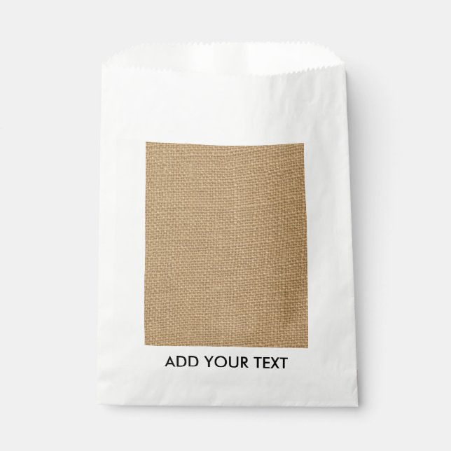 Sacolinha Fundo Rustic Burlap Impresso (Frente)