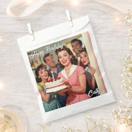 Sacolinha Funny Retro Friends Personalized  Birthday