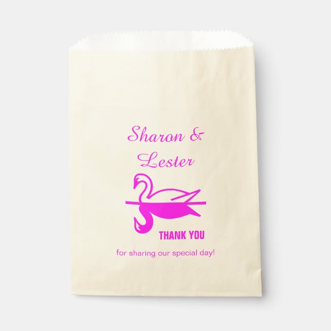 Sacolinha Fuschia Swans (Frente)