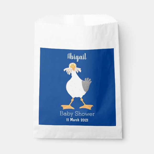Sacolinha Gaivota engraçada com batatas fritas cartoon (Frente)