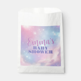 Sacolinha Galáxia Cósmica Sonhadora Pastel Rosa Azul Estrela